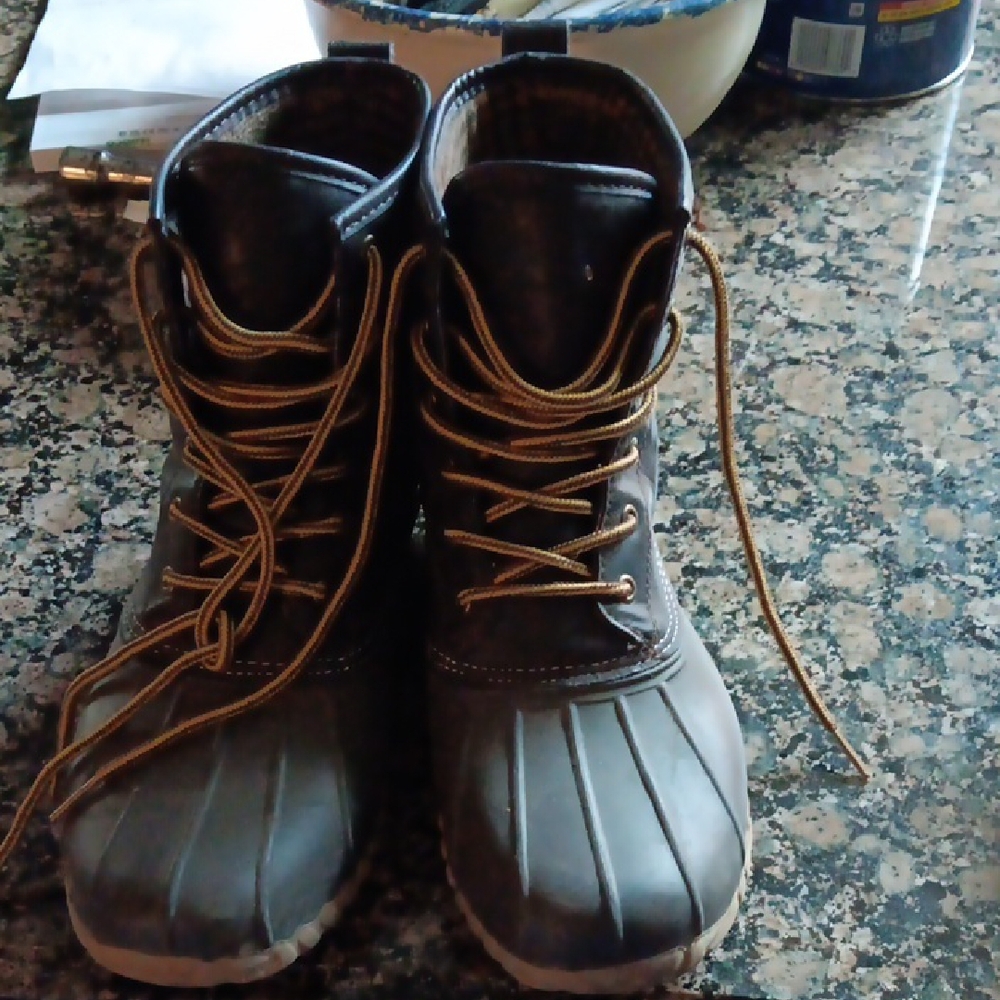 Men's Black and Brown Boots